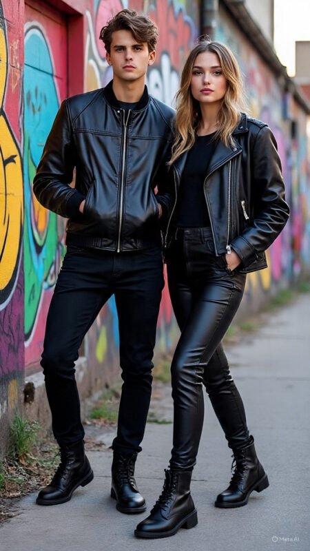 Biker Boots Are Back: 7 Powerful Reasons Why You’ll Love Them in 2025 2 stylish india young model pair one male 3