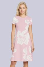 Pink Floral A-Line Dress