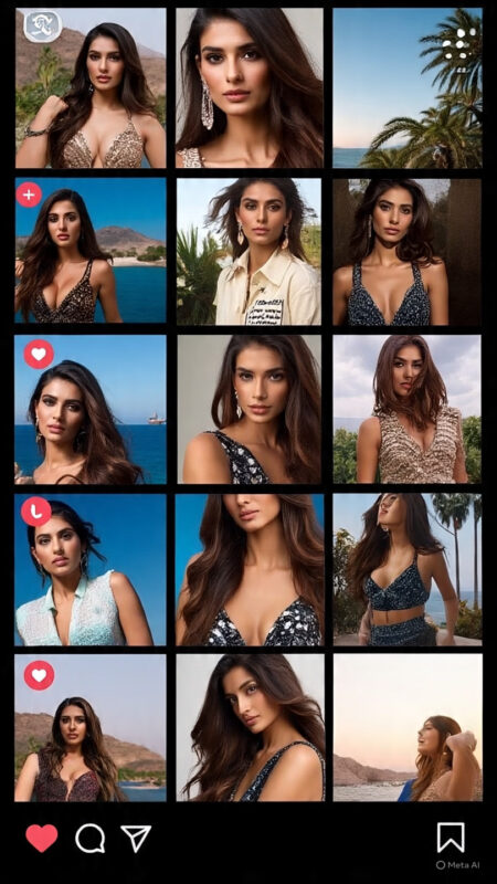 screenshot of an indian fashion influencer s instagram
