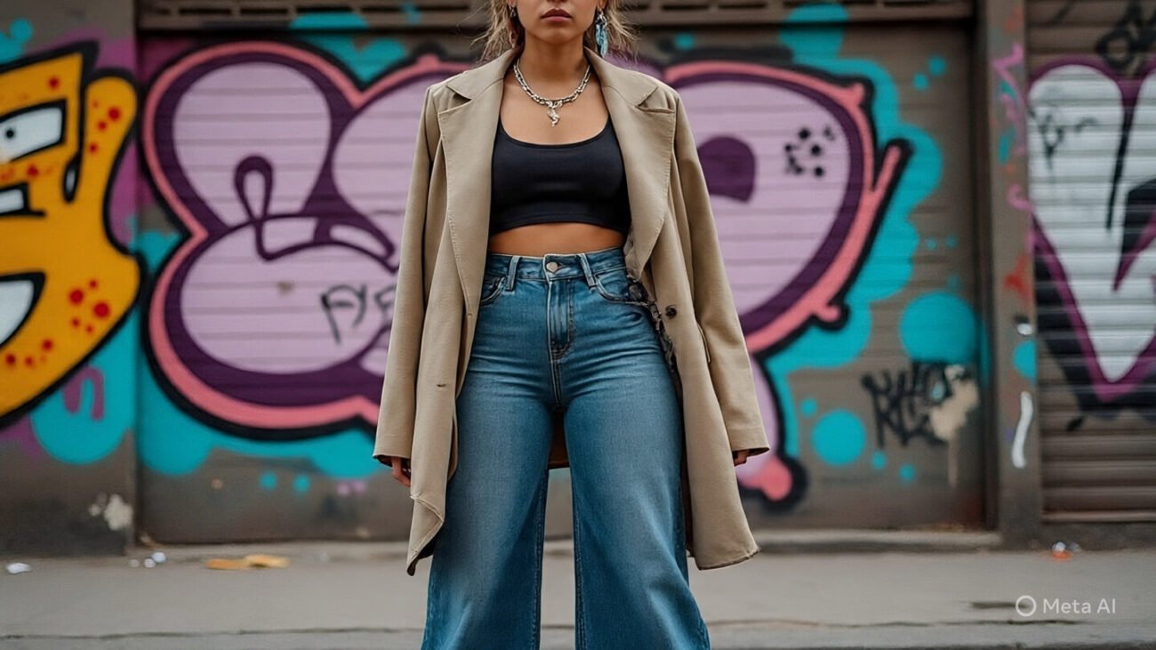 5 Killer Low-Rise Jeans Styling Tips That Push Them Beyond Their Y2K Legacy 6 street style shot of girl in low rise jeans
