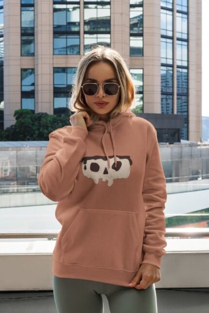Skull Print Hoodie for Women