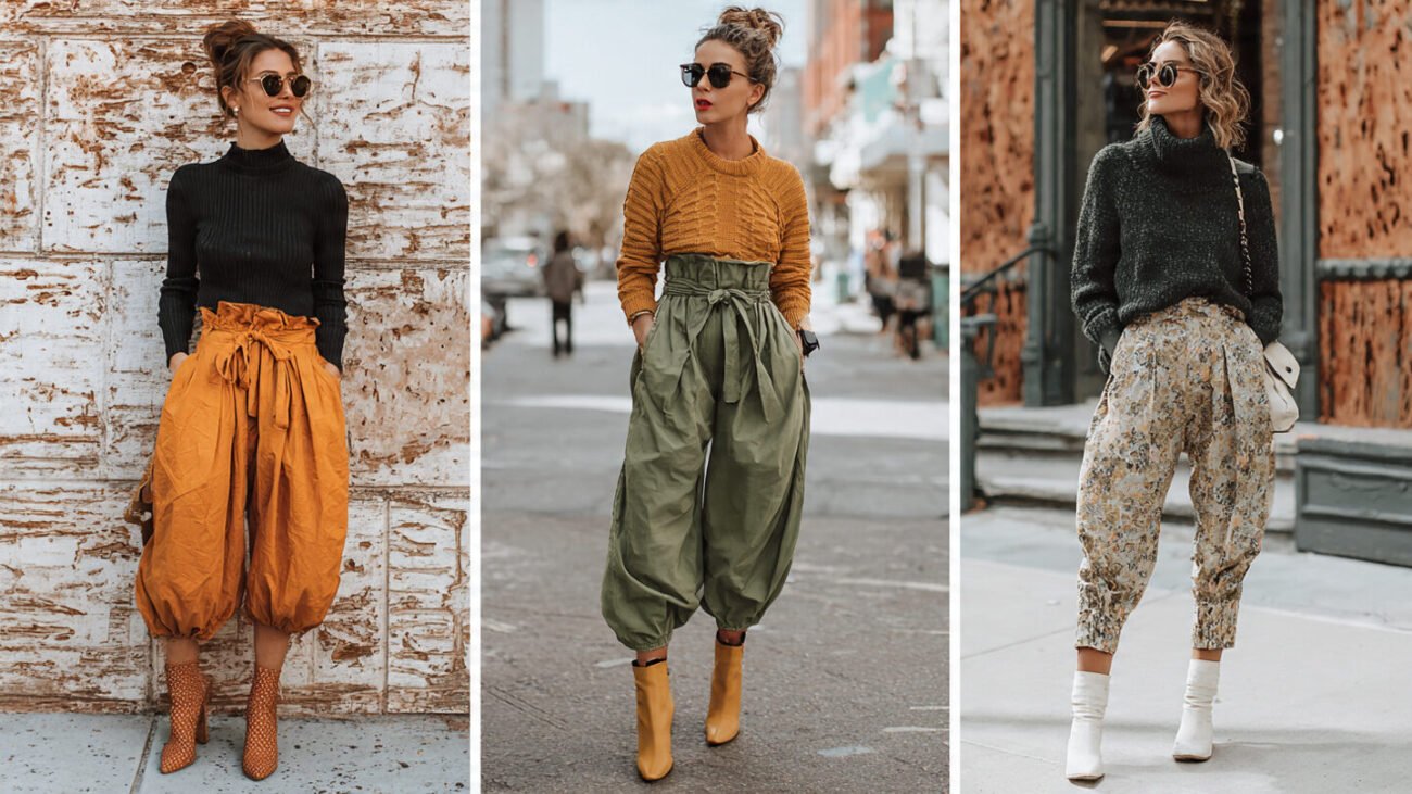 balloon pants outfits for all 3 seasons