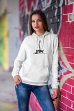 Cat Print Hoodie for Women
