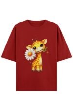 Cute Giraffe Classic Oversized Tee – Adorable Design & Everyday Comfort - Image 3