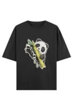Cute Panda Classic Oversized T-Shirt – Premium Cotton Streetwear Tee - Image 4