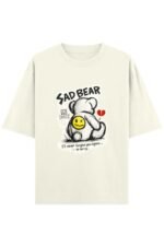 Sad Bear Classic Oversized T-Shirt – Premium Cotton Streetwear Tee - Image 3