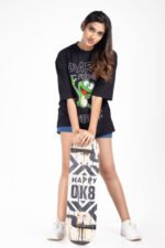 Dart Frog Rebeck Oversized Tee for Women – Fun & Playful Cartoon T-Shirt - Image 2