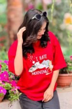 I Hate Mornings Oversized Classic Tee – Bold, Cozy & Street-Ready - Image 5