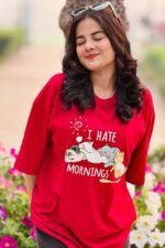I Hate Mornings Oversized Classic Tee – Bold, Cozy & Street-Ready - Image 4