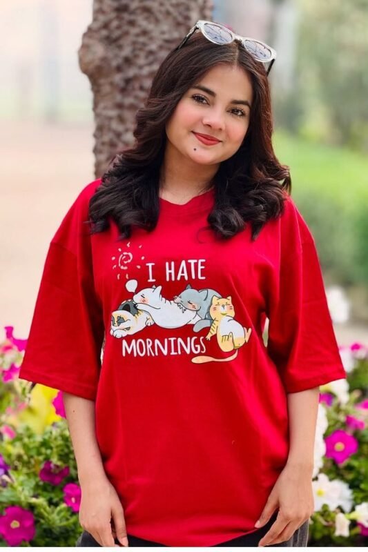 I Hate Mornings Oversized Classic Tee