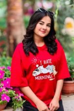 I Hate Mornings Oversized Classic Tee – Bold, Cozy & Street-Ready - Image 2
