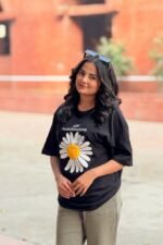 Peace Minus One Daisy Oversized Tee – Bold Trendy Streetwear for Women - Image 3