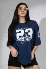 Chicago Oversized Tee for Women Freedom 23 graphic print