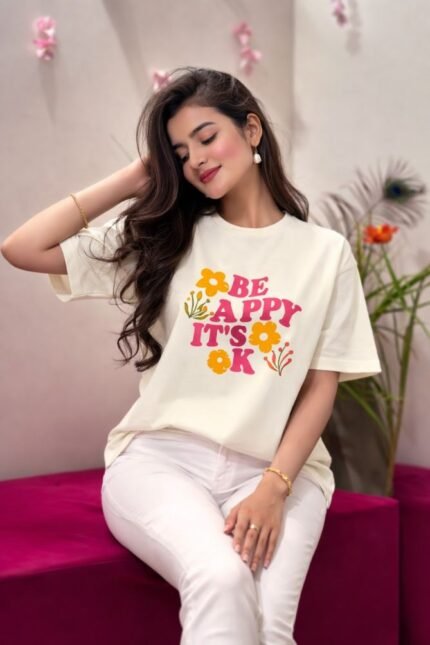 Be Happy It’s OK Women’s Oversized Tee
