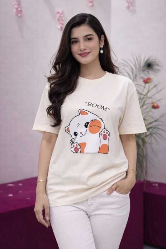 Boom Cat Oversized T-Shirt cute kawaii graphic