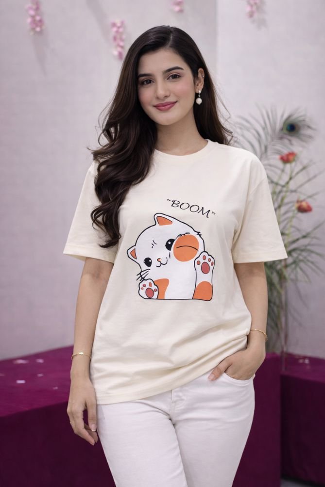 440 Boom Cat Oversized T-Shirt cute kawaii graphic