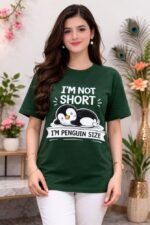 Cute Penguin Size Oversized T-Shirt for Women – Funny Graphic Classic Tee