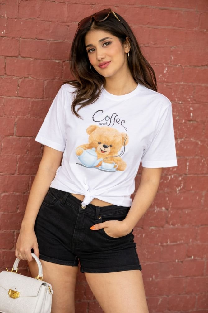 453 Coffee Break Teddy Oversized T-Shirt