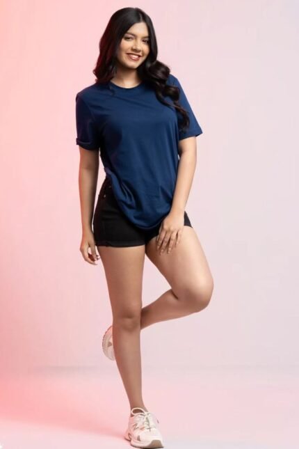 Navy Blue Oversized T-Shirt Women